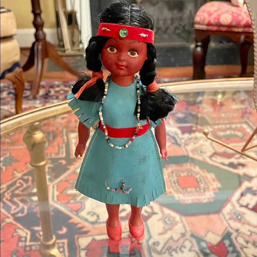 VINTAGE Native American Doll 1950s